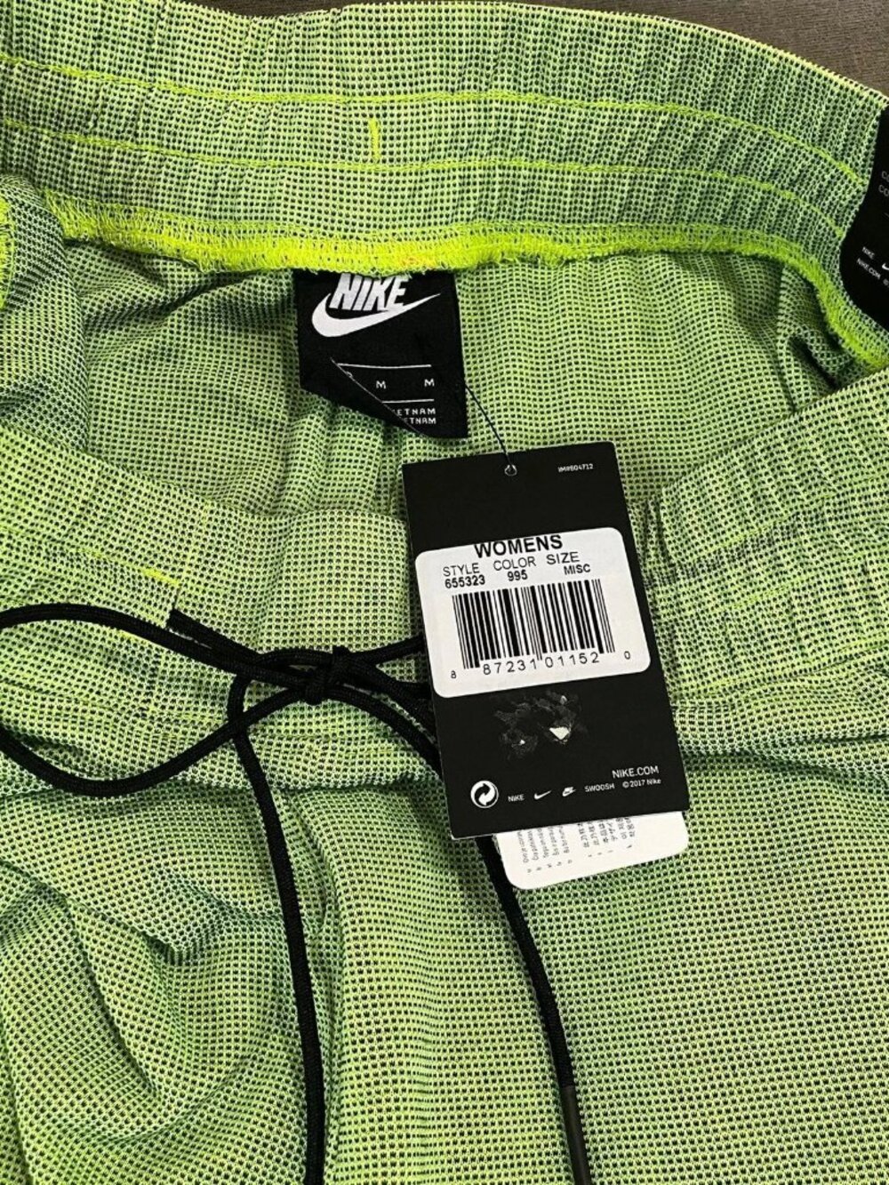 Nike 655323-995 Standard Fit Drawstring Training Green Shorts Women's Size M NWT - Picture 4 of 8